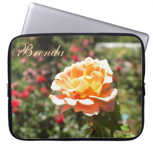 Apricot Rose Laptop Sleeve *personalize*