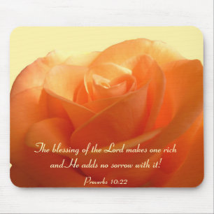 Apricot rose mouse pad