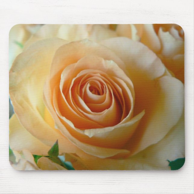 Apricot Rose Mouse Pad (Front)