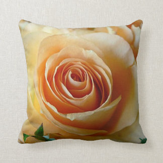 Apricot Rose Throw Pillow