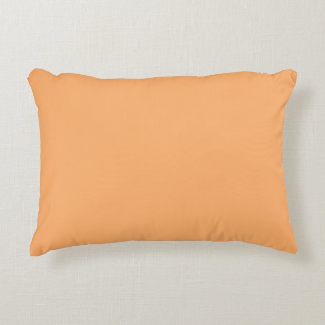 Apricot (solid colour)  accent pillow (Front)