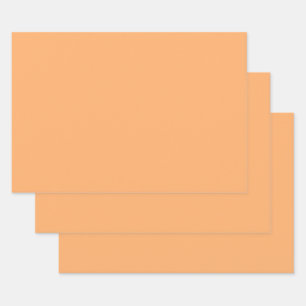 Apricot (solid colour) wrapping paper sheet