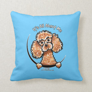 Apricot Toy Miniature Poodle IAAM Throw Pillow