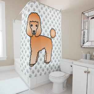 Apricot Toy Poodle Cute Cartoon Dog