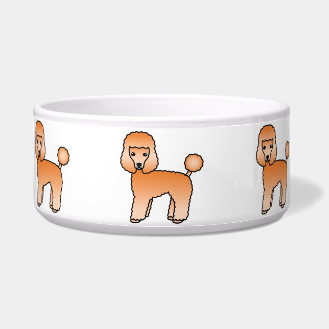Apricot Toy Poodle Cute Cartoon Dog (Front)