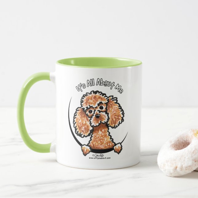 Apricot Toy Poodle Its All About Me Mug (With Donut)