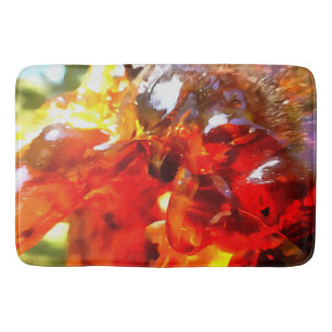 Apricot Tree Leaked Resin Abstract Abstract Painti Bath Mat