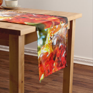 Apricot Tree Leaked Resin Abstract Abstract Painti Short Table Runner