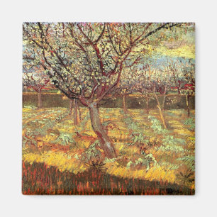 Apricot Trees in Blossom by Vincent van Gogh Magnet
