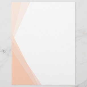 Apricot White Colour Blank Template Custom Elegant Letterhead