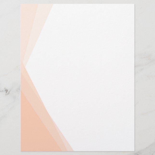 Apricot White Colour Blank Template Custom Elegant Letterhead (Front)