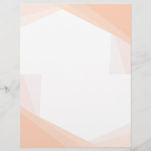 Apricot White Colour Elegant Custom Blank Template Letterhead