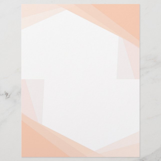 Apricot White Colour Elegant Custom Blank Template Letterhead (Front)