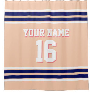 Apricot with Navy White Stripes Sports Jersey