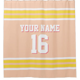 Apricot with Yellow White Stripes Sports Jersey