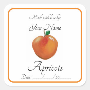 Apricots conserve les autocollants et les Étiquett
