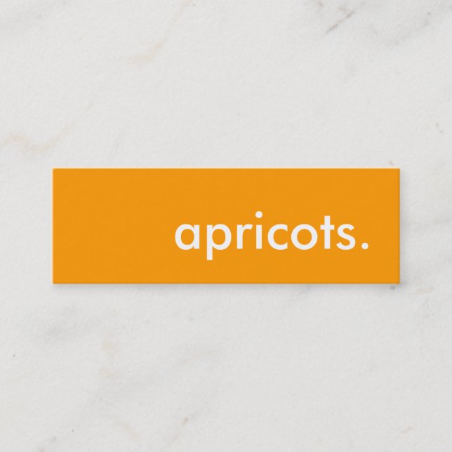 apricots. mini business card (Front)
