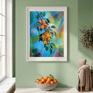 Apricots on a Summer Branch Painting by Alfred Fox Poster