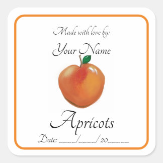 Apricots Preserves Stickers and Labels Editable