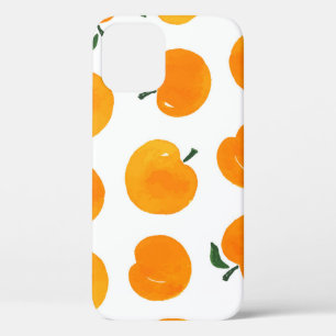 Apricots Watercolor White Background Vintage iPhone 12 Case