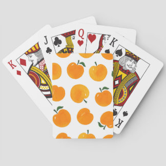 Apricots Watercolor White Background Vintage Playing Cards