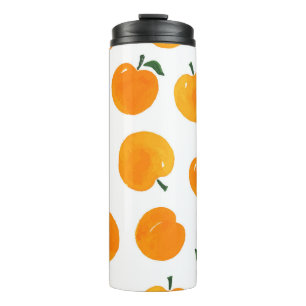 Apricots Watercolor White Background Vintage Thermal Tumbler