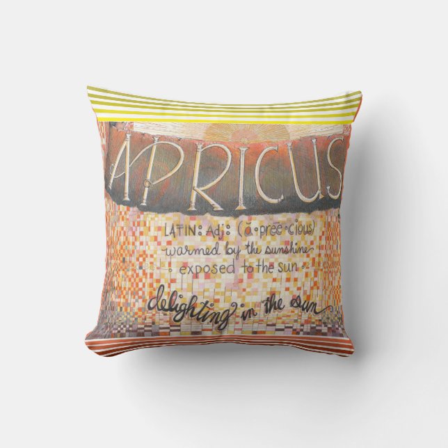 Apricus Throw Pillow (Front)