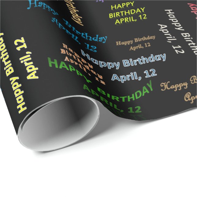 April, 12 Birthday Gift Wrapping Paper (Roll Corner)
