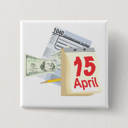April 15 - 2 inch square button