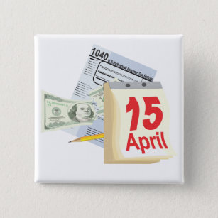 April 15 - 2 inch square button