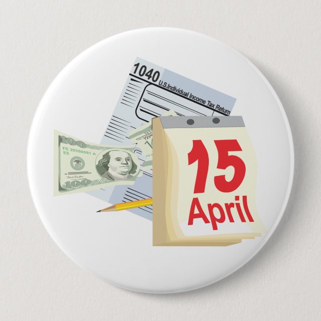 April 15 - 4 inch round button (Front)