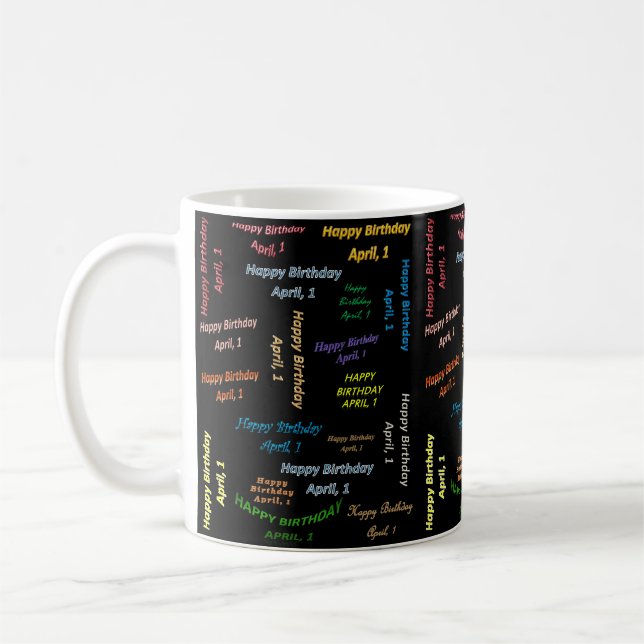 April, 1 Birthday Mug (Left)