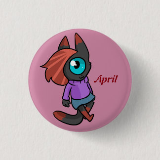 April 1 Inch Round Button