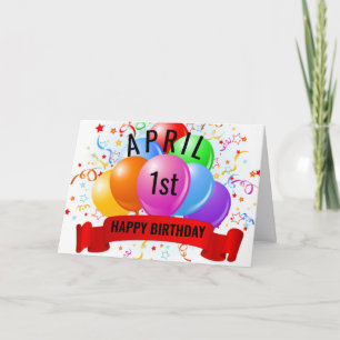 April 1st Birthday Card