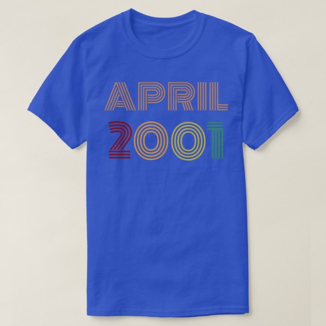 April 2001 Vintage Design T-Shirt (Design Front)