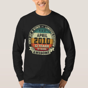 April 2010 12th Birthday 12 Years Of Being Awesom T-Shirt