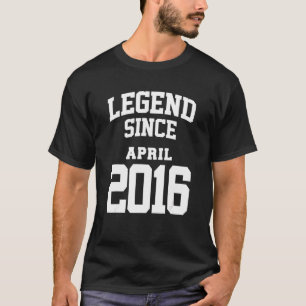 April 2016 7th Birthday Legend 7 Years Old T-Shirt