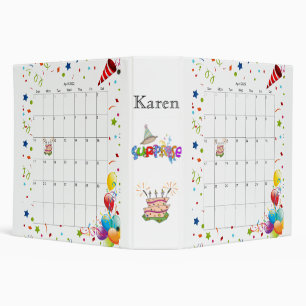 April 2022 Calendar Happy Birthday Binder 