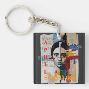 April 24 Survivor Keychain
