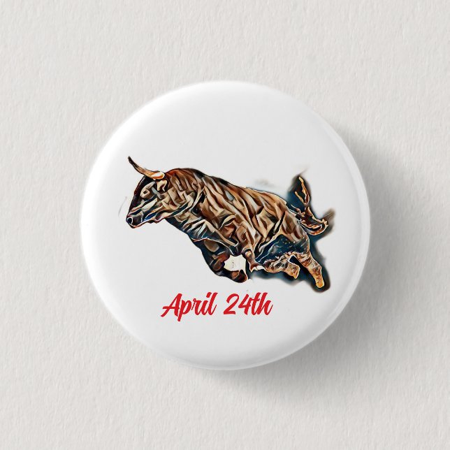 April 24th 1 inch round button (Front)