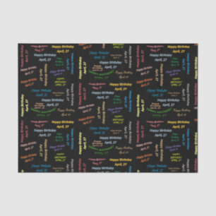 April, 27 Birthday Tissue Paper