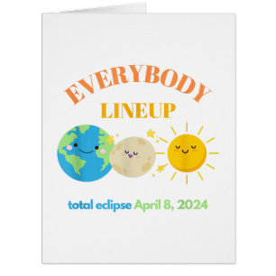 April 8 2024 Funny Earth Moon Sun Cute
