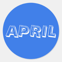 April Alphabet Soup Royal Blue Sticker by Janz