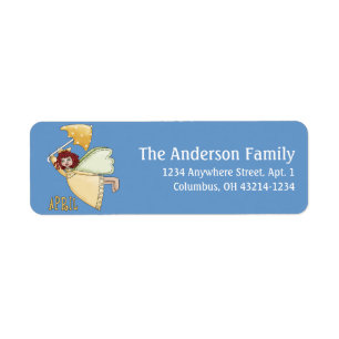 April Angel of the Month Return Address Labels