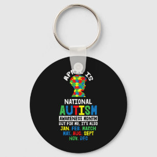 April Autism Awareness Gifts For Autistic Boys Puz Keychain
