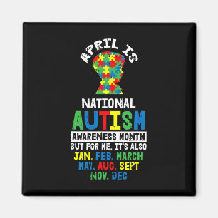 April Autism Awareness Gifts For Autistic Boys Puz Magnet