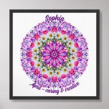 April Birth Flower Personalized Quote Kids Nursery