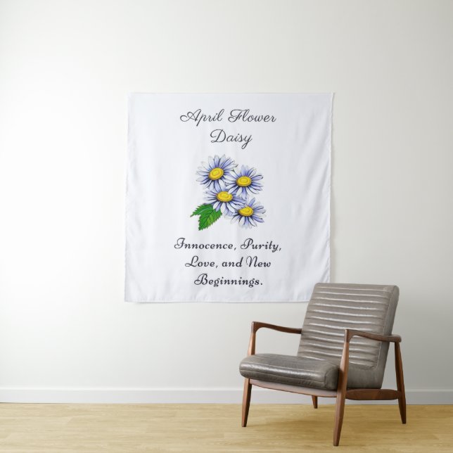 April Birth Month Flower Daisy Fresh and Simple  Tapestry (In Situ)