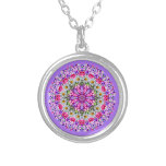 April Birth Month Flower Daisy Sweet Pea Zen Silver Plated Necklace<br><div class="desc">Embrace the essence of your birth month with my mesmerizing April birth month flower sacred geometry mandala Zen art necklace. My unique and distinctive mandala design showcases the daisy and sweet peas, the gorgeous flowers that symbolize the fourth month of the year and flaunts your distinctive personality. As an April...</div>