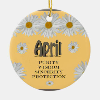 April Birth Month Flower is the Daisy - Ceramic Ornament